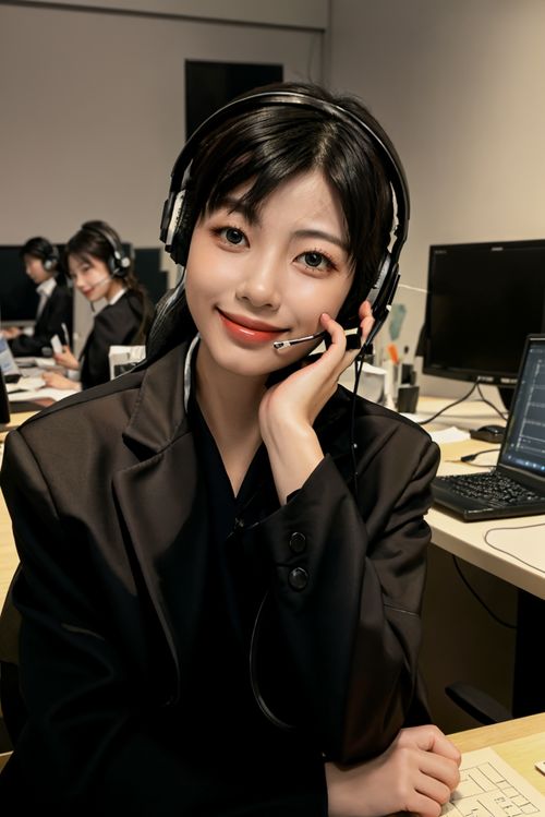 商務(wù)女性客服人物肖像攝影 專業(yè)形象與情感交流的藝術(shù)融合